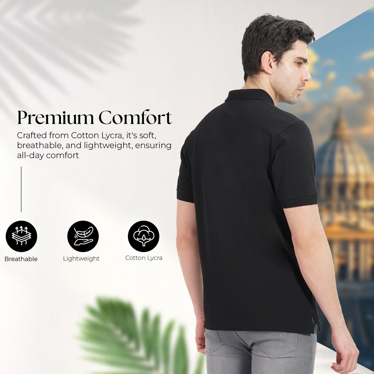 Royal Look Cotton Lycra Premium Polo T-Shirt for Men