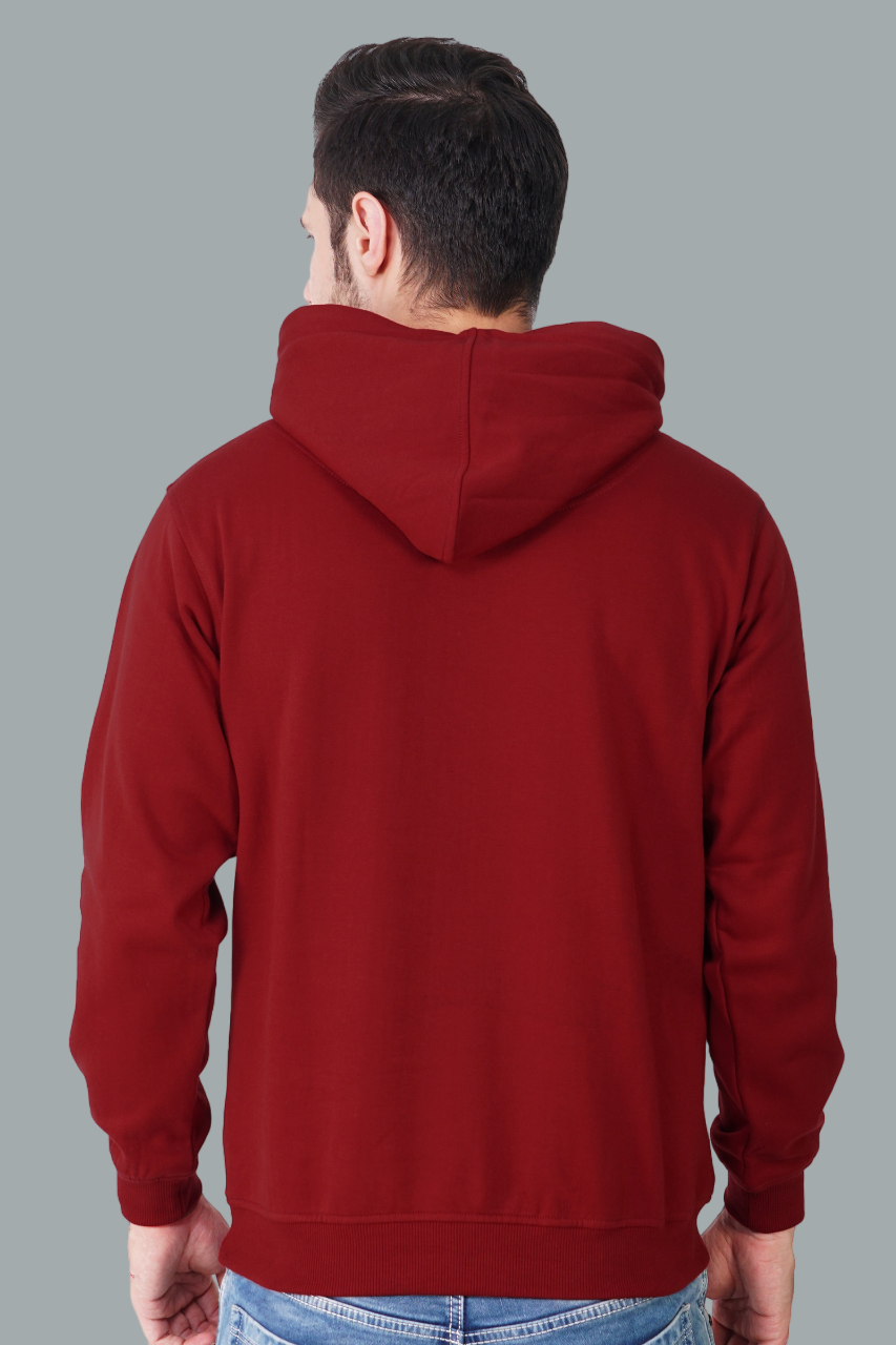 Cotton Fleece Hooded Hoodie for Winter with Stylish Kangaroo Pocket Full Sleeves Sweatshirt