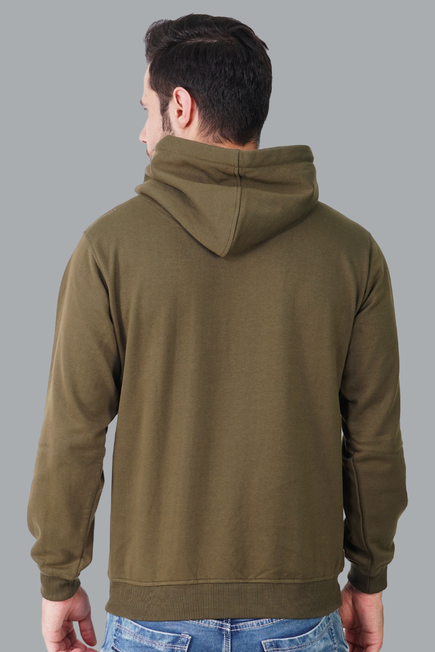 Cotton Fleece Hooded Hoodie for Winter with Stylish Kangaroo Pocket Full Sleeves Sweatshirt