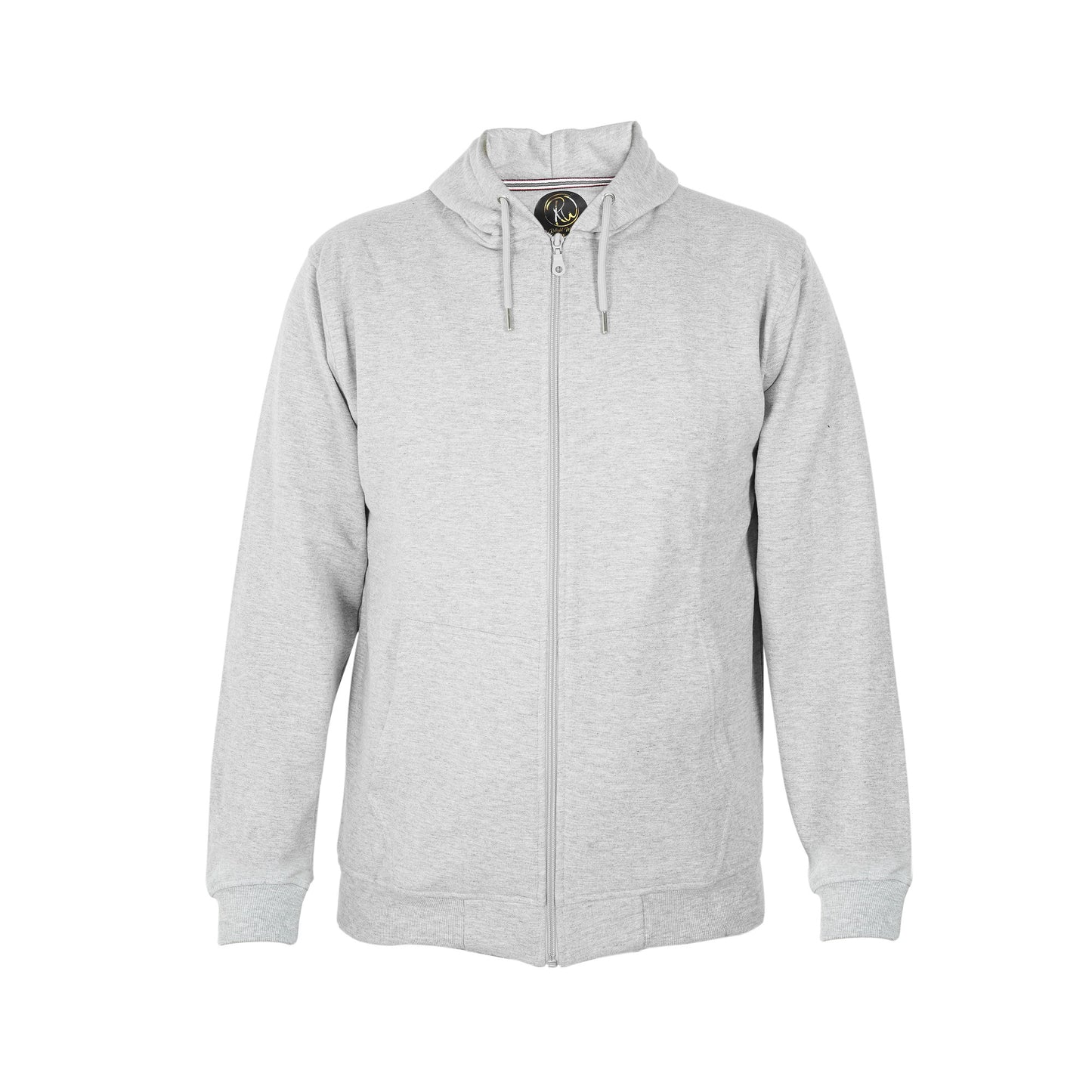 Cotton Fleece Hooded Hoodie for Winter with Stylish Kangaroo Pocket Full Sleeves Zipper Sweatshirt