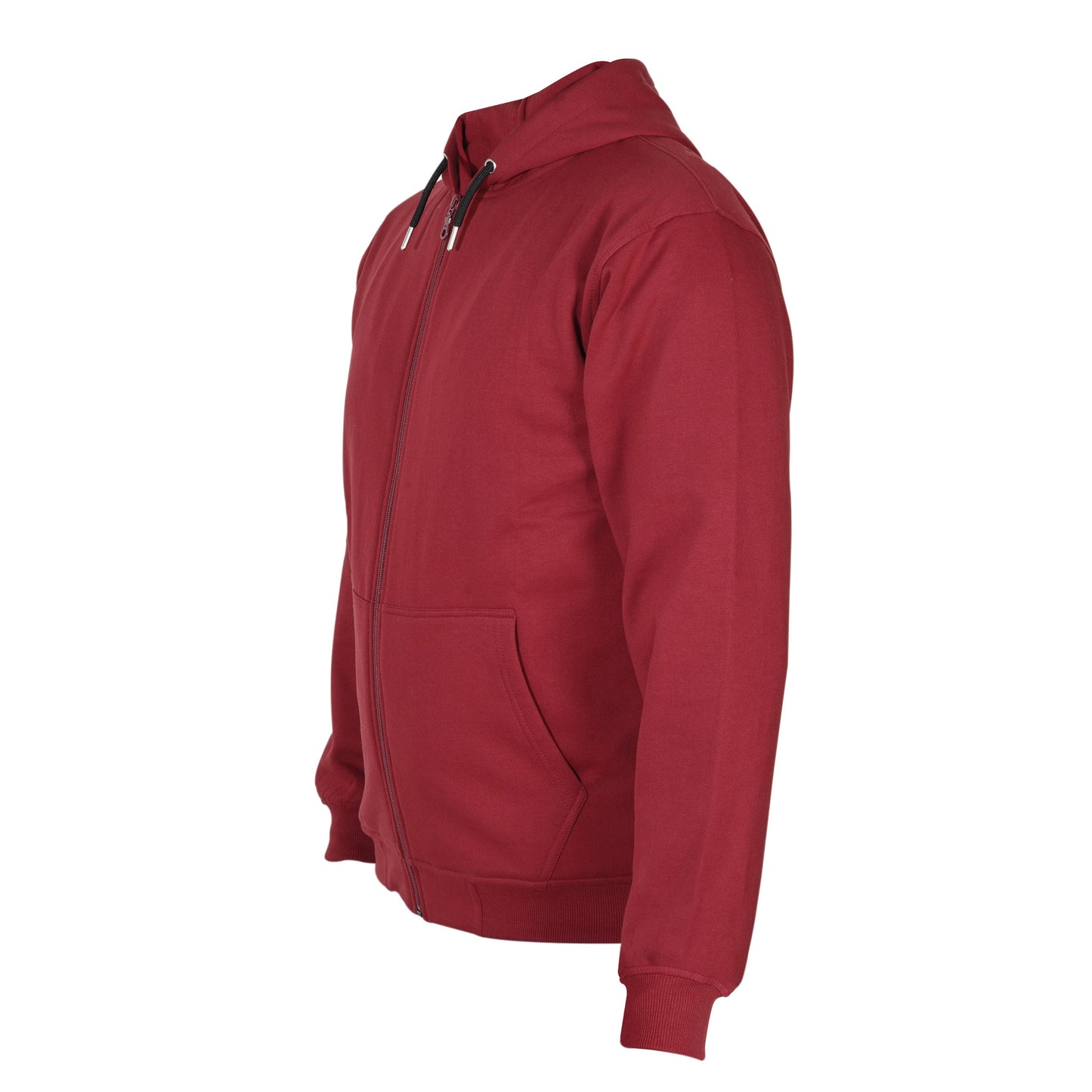 Cotton Fleece Hooded Hoodie for Winter with Stylish Kangaroo Pocket Full Sleeves Zipper Sweatshirt