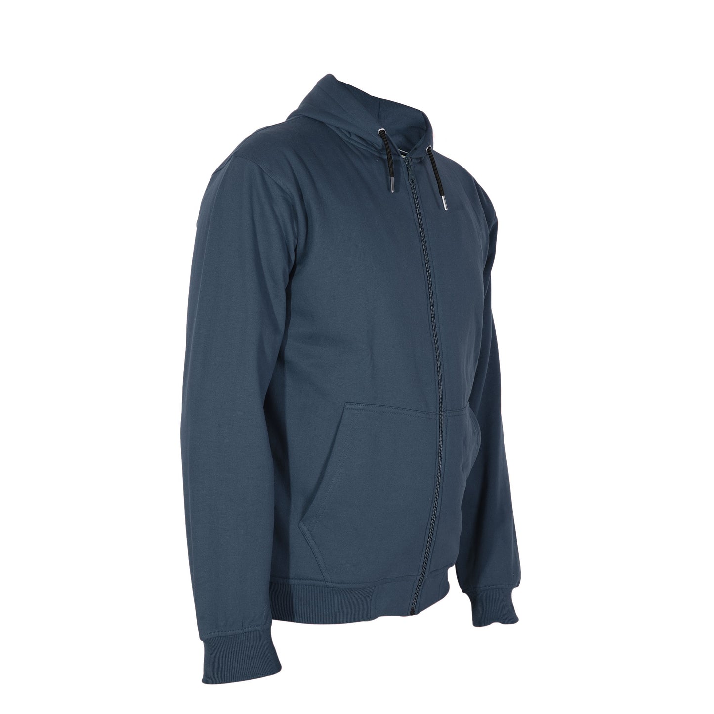 Cotton Fleece Hooded Hoodie for Winter with Stylish Kangaroo Pocket Full Sleeves Zipper Sweatshirt