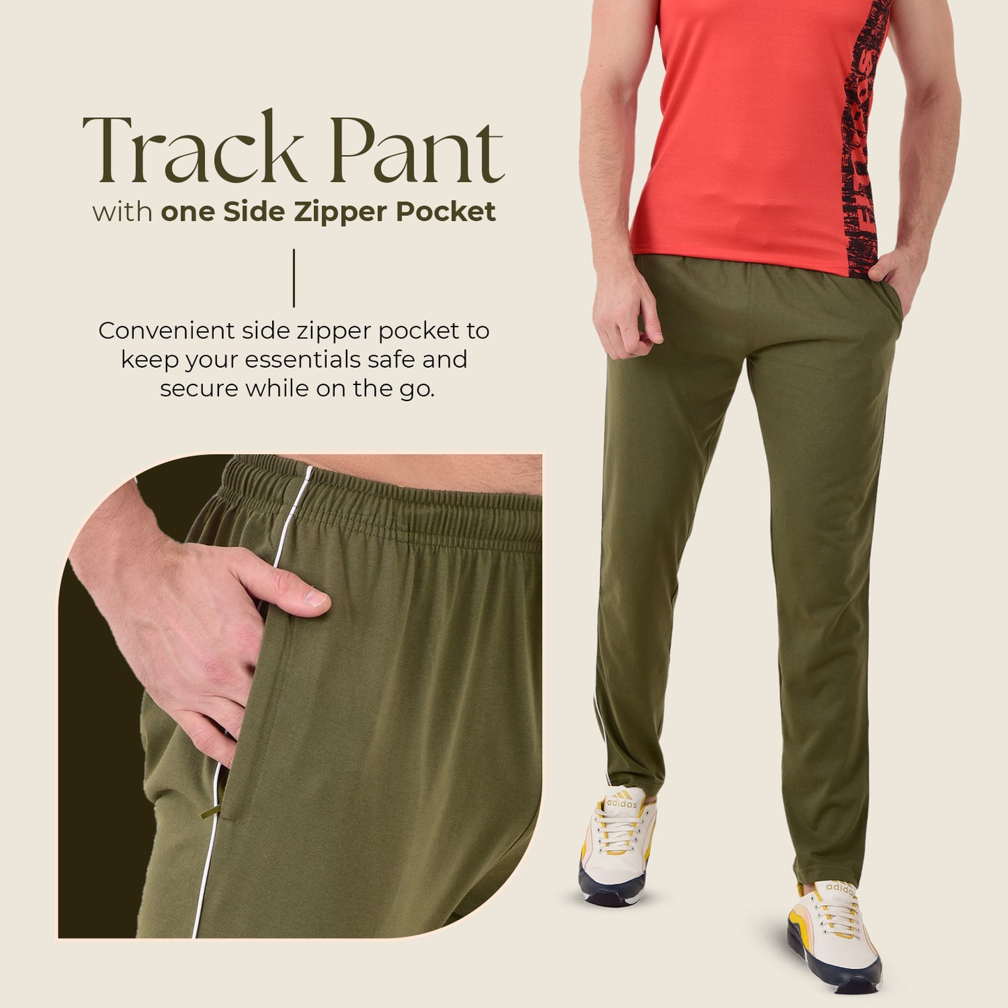 Cotton Track Pant for Men - Regular wear Trackpants