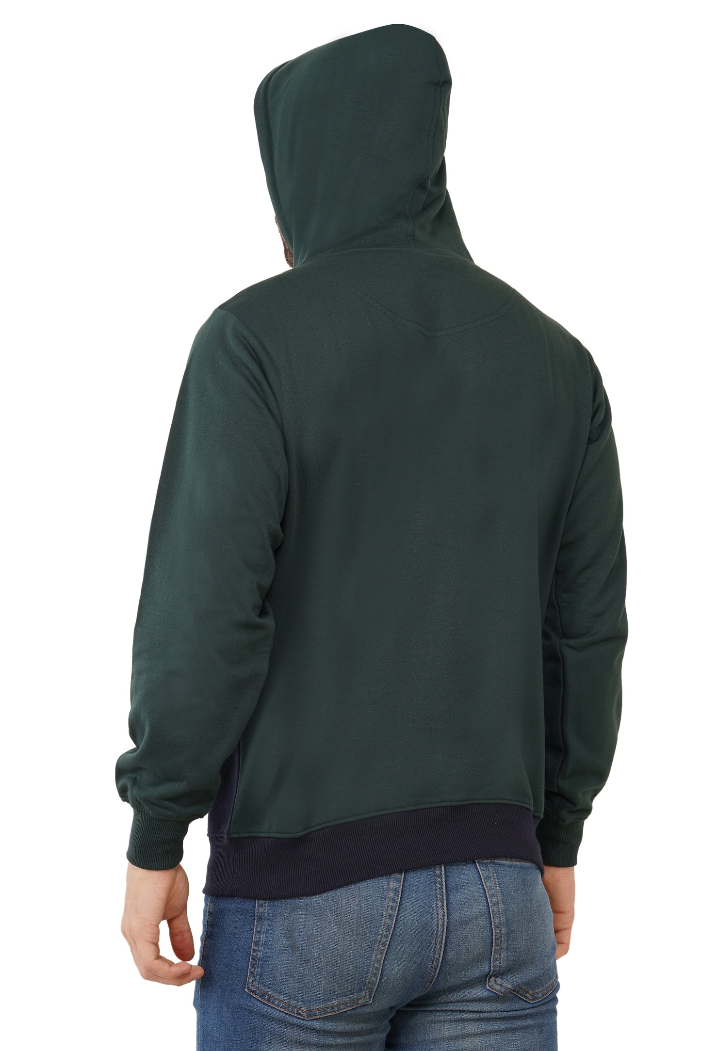 Cotton Fleece Hooded Hoodie for Winter with Stylish Kangaroo Pocket Full Sleeves Sweatshirt