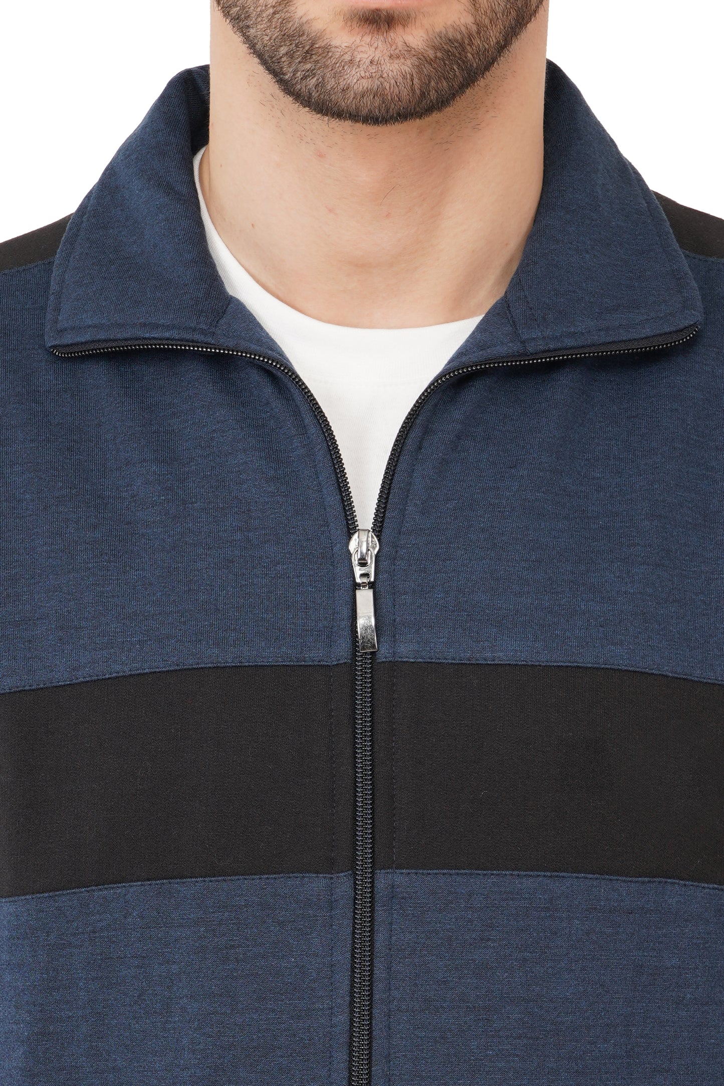 Warm Cotton Fleece Track Suit For Men For Winter Wear With Full Zipper and Side Pocket