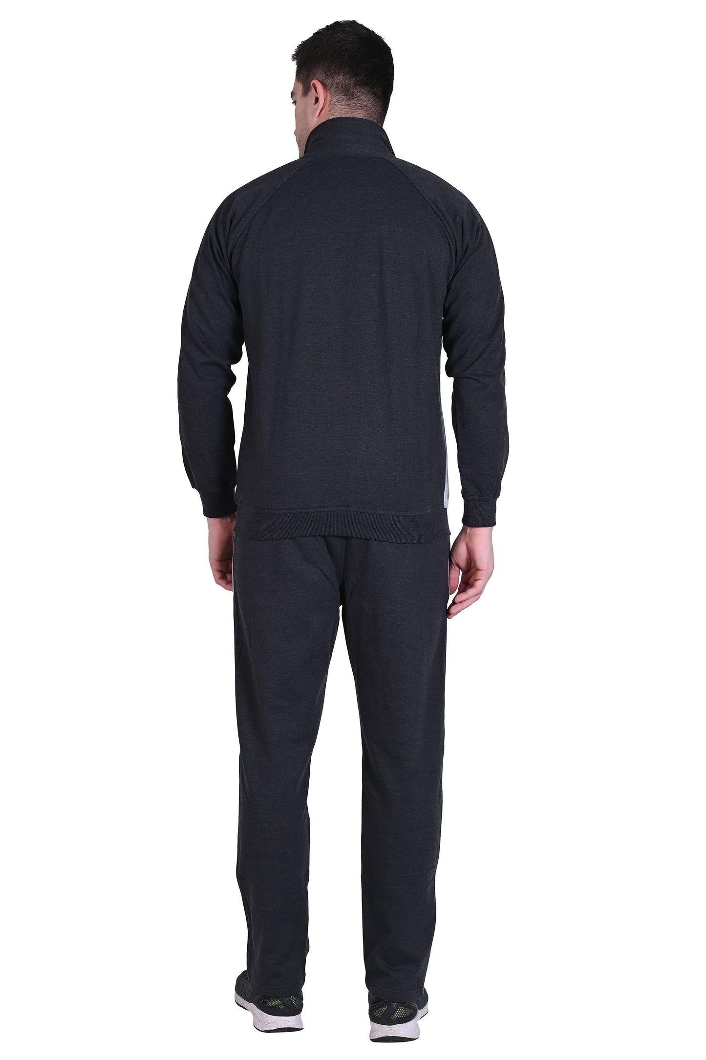 Warm Cotton Fleece Track Suit For Men For Winter Wear With Full Zipper