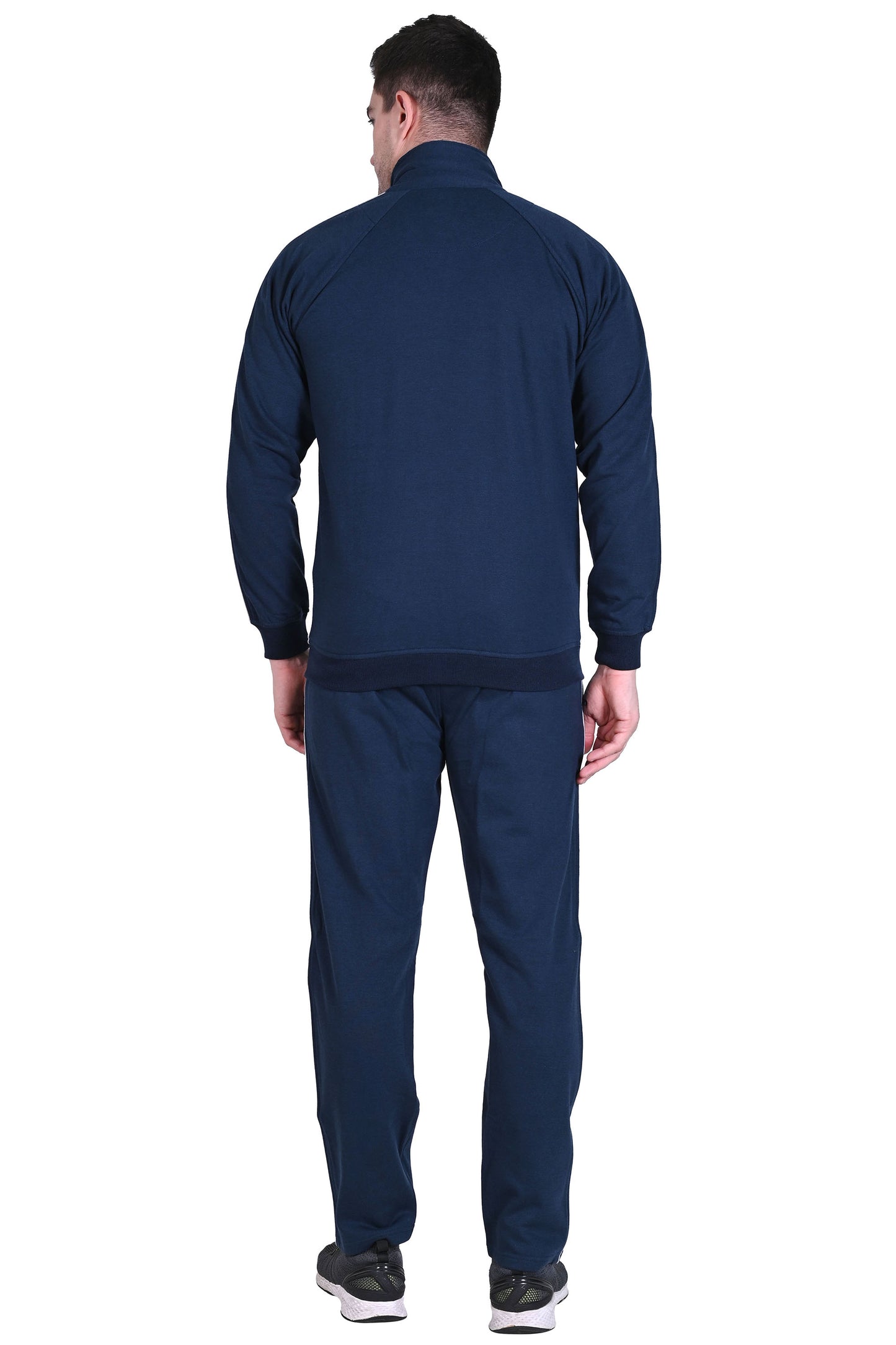 Warm Cotton Fleece Track Suit For Men For Winter Wear With Full Zipper