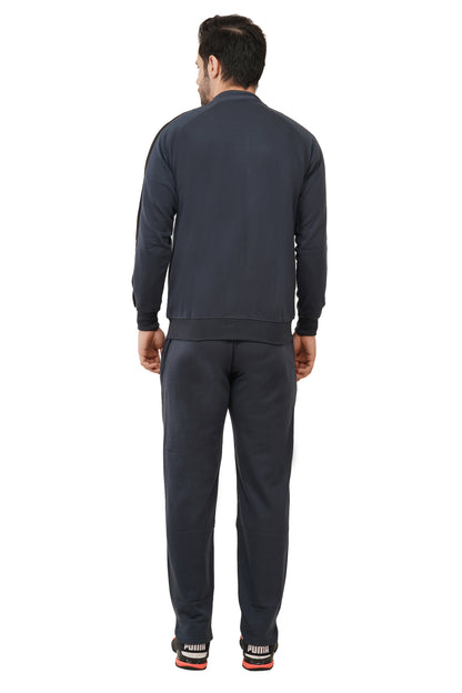 Warm Cotton Fleece Track Suit For Men For Winter Wear With Full Zipper