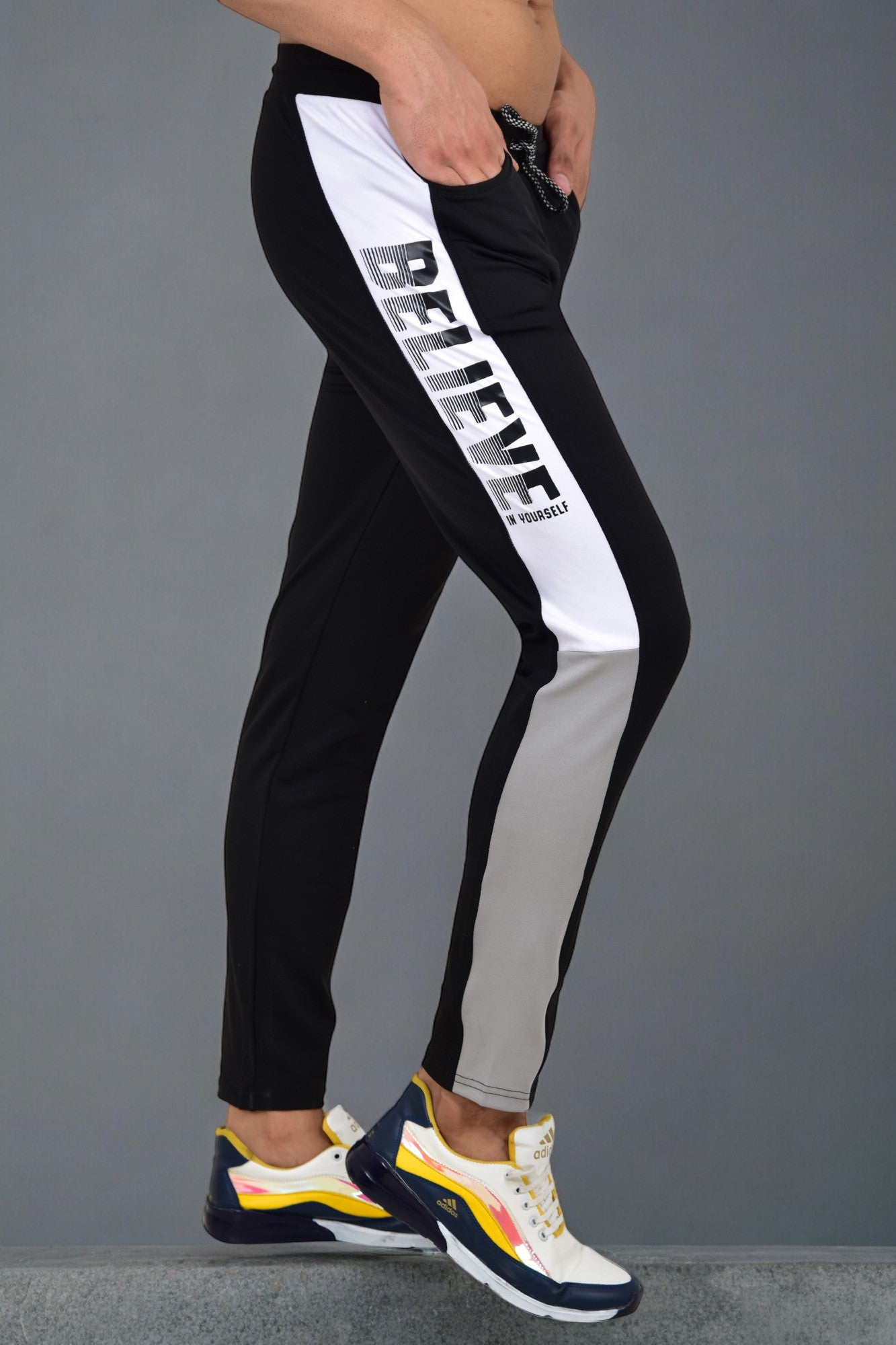 Regular Fit Sports Lycra Fabric Track Pant For Men