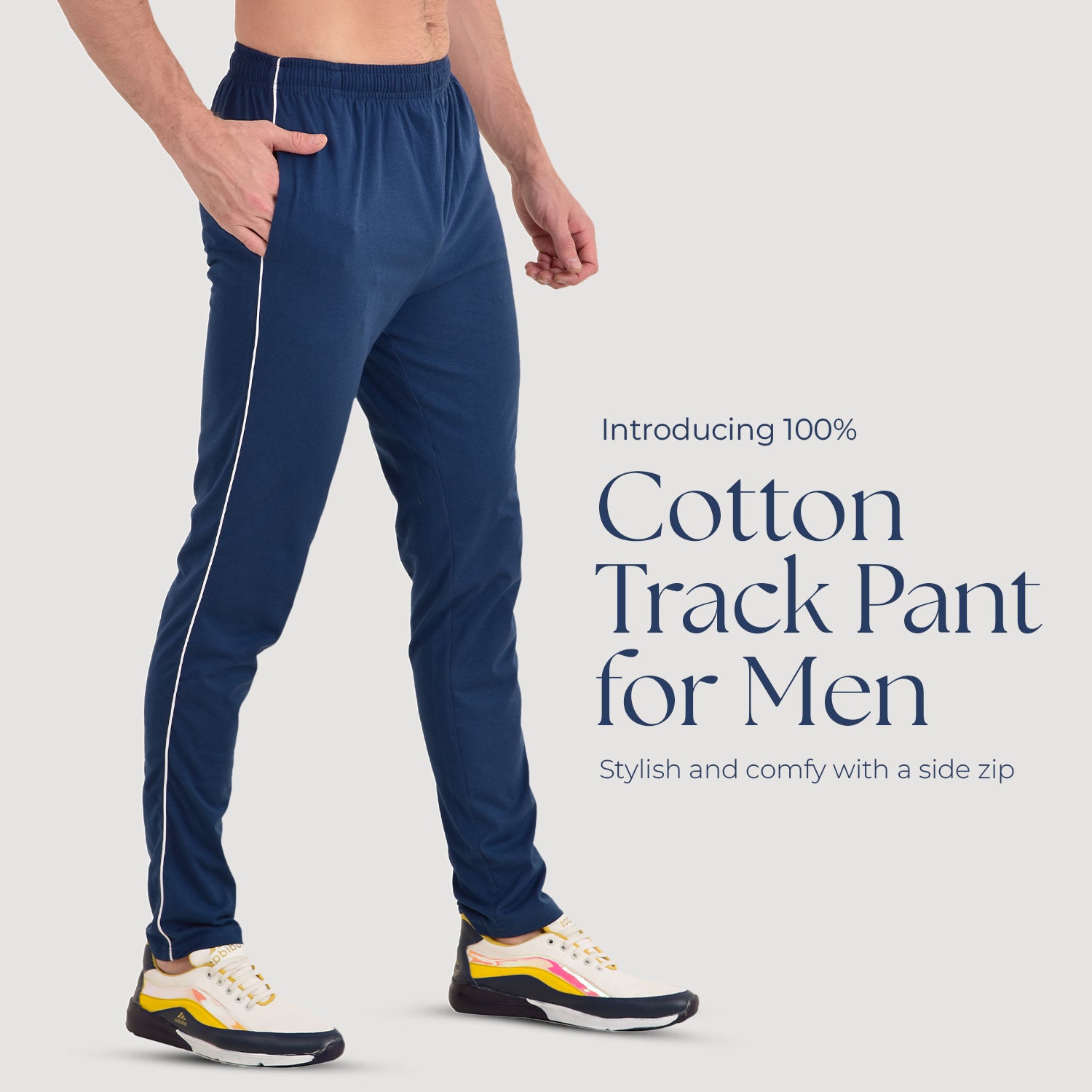 Cotton track pants men deals