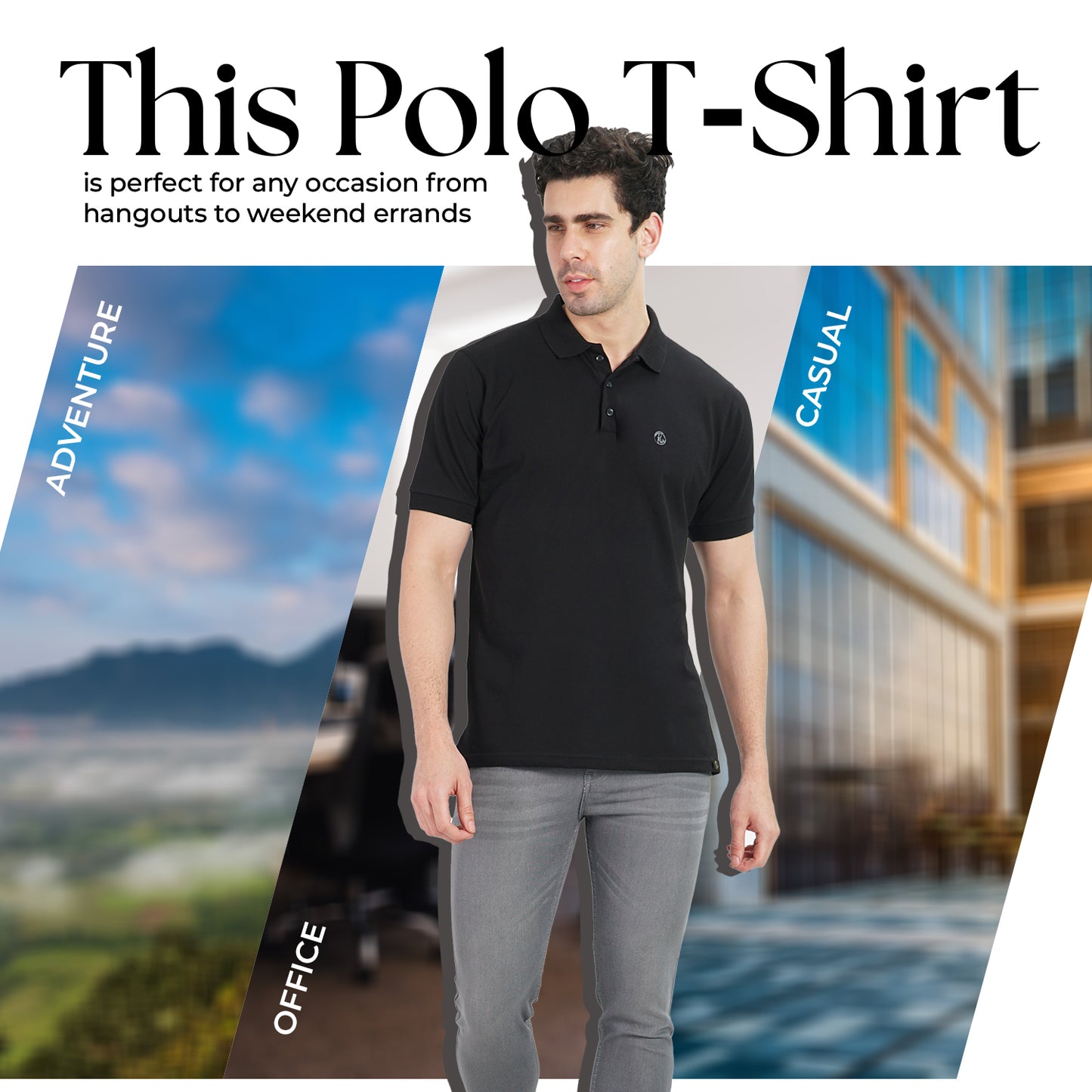 Royal Look Cotton Lycra Premium Polo T-Shirt for Men (Red)