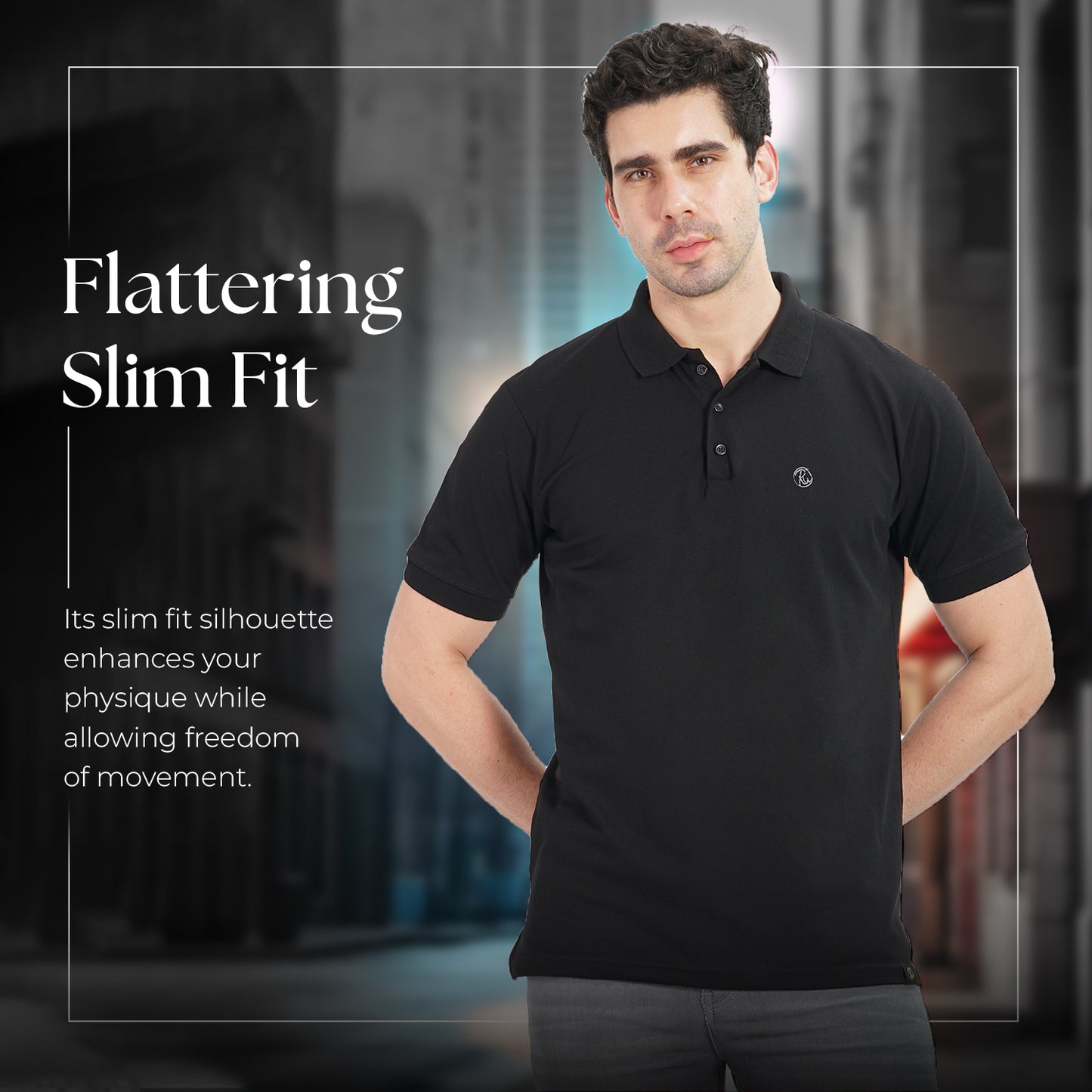 Royal Look Cotton Lycra Premium Polo T-Shirt for Men (Red)