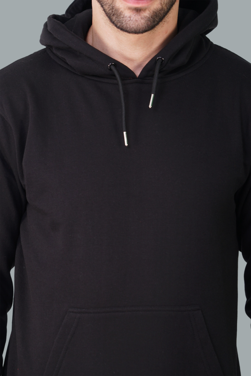 Cotton Fleece Hooded Hoodie for Winter with Stylish Kangaroo Pocket Full Sleeves Sweatshirt