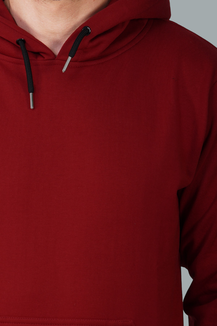 Cotton Fleece Hooded Hoodie for Winter with Stylish Kangaroo Pocket Full Sleeves Sweatshirt