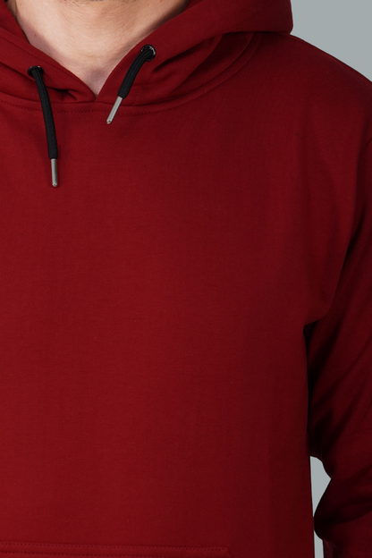 Cotton Fleece Hooded Hoodie for Winter with Stylish Kangaroo Pocket Full Sleeves Sweatshirt