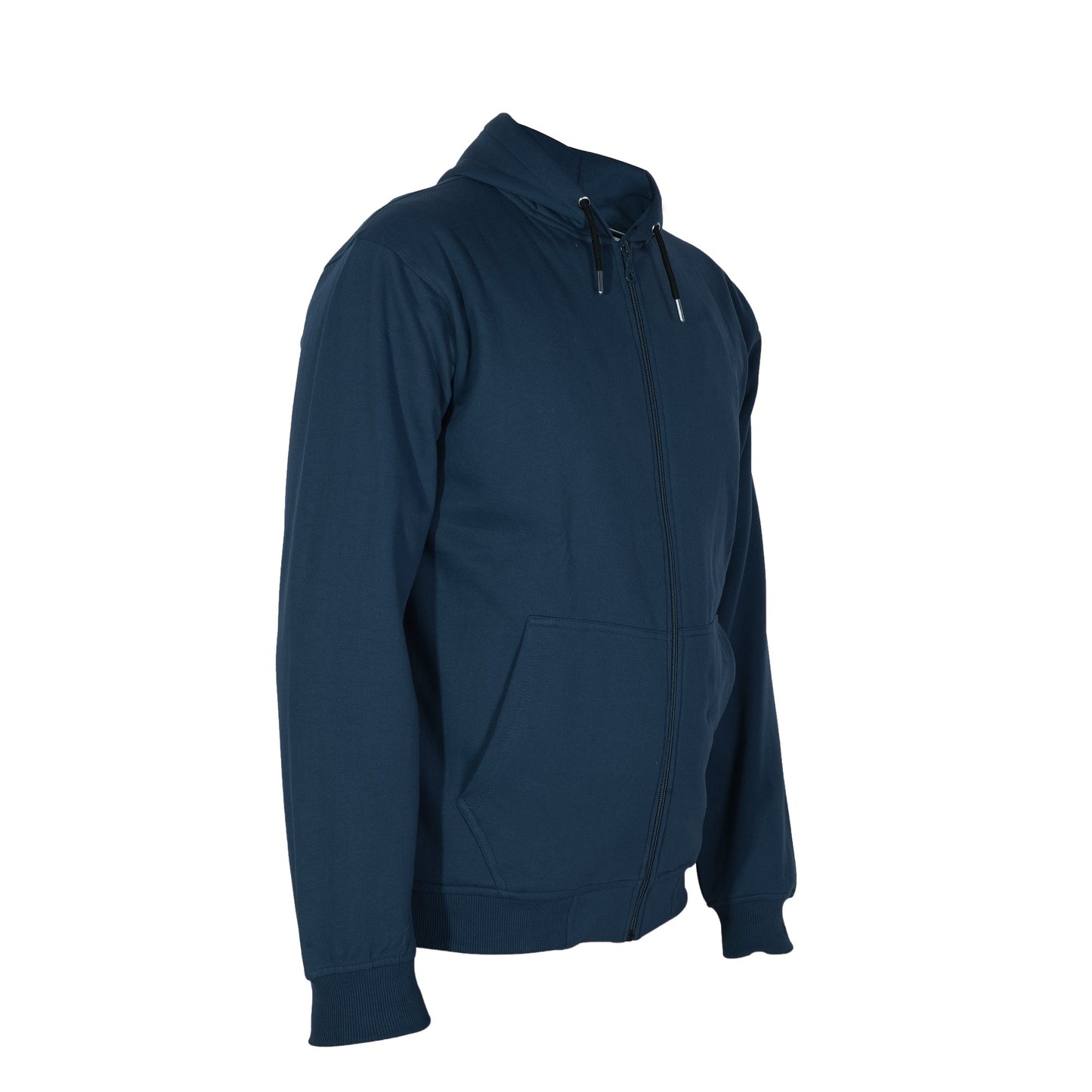 Cotton Fleece Hooded Hoodie for Winter with Stylish Kangaroo Pocket Full Sleeves Zipper Sweatshirt