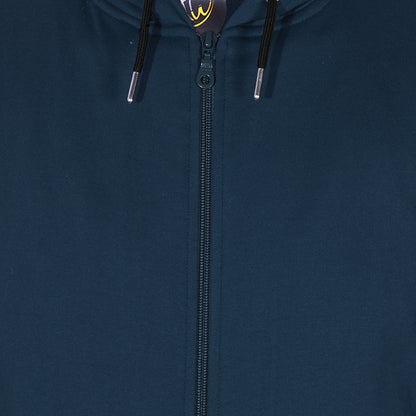 Cotton Fleece Hooded Hoodie for Winter with Stylish Kangaroo Pocket Full Sleeves Zipper Sweatshirt