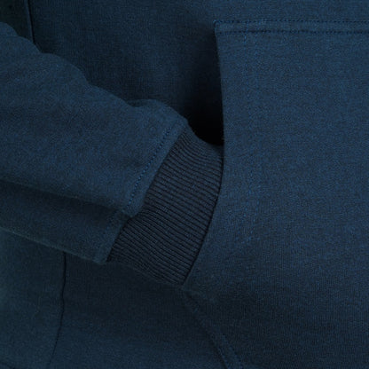 Cotton Fleece Hooded Hoodie for Winter with Stylish Kangaroo Pocket Full Sleeves Zipper Sweatshirt