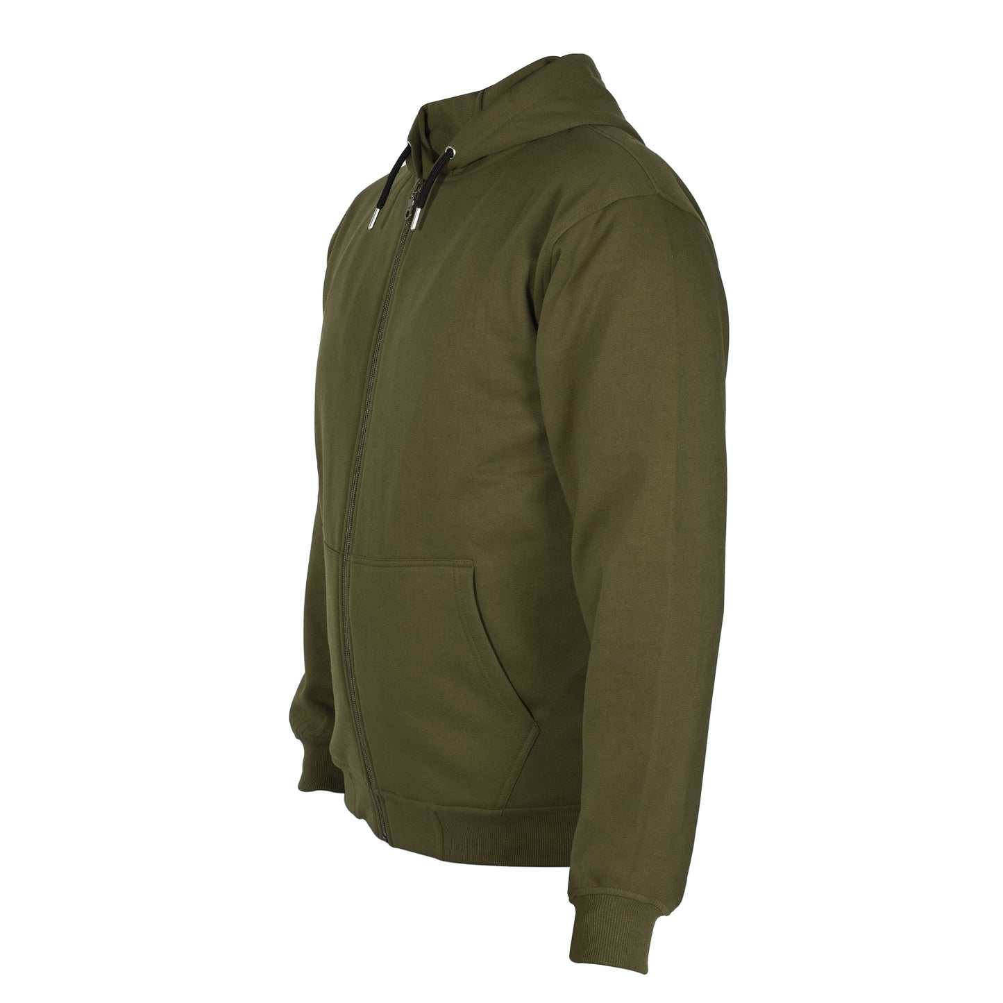 Cotton Fleece Hooded Hoodie for Winter with Stylish Kangaroo Pocket Full Sleeves Zipper Sweatshirt