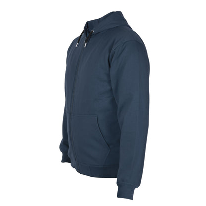 Cotton Fleece Hooded Hoodie for Winter with Stylish Kangaroo Pocket Full Sleeves Zipper Sweatshirt