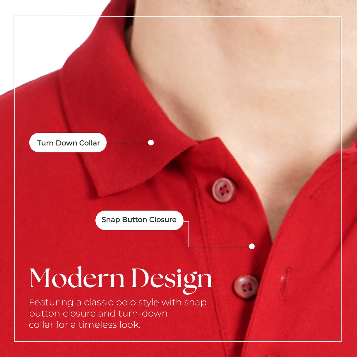 Royal Look Cotton Lycra Premium Polo T-Shirt for Men (Red)