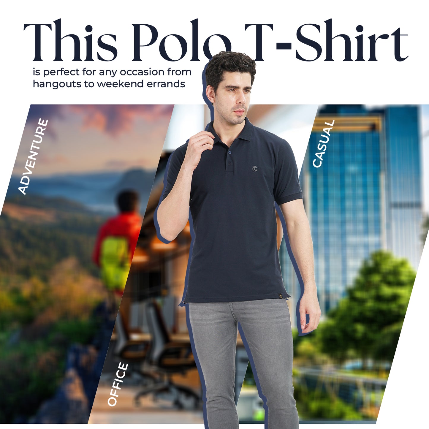 Royal Look Cotton Lycra Premium Polo T-Shirt for Men (Red)