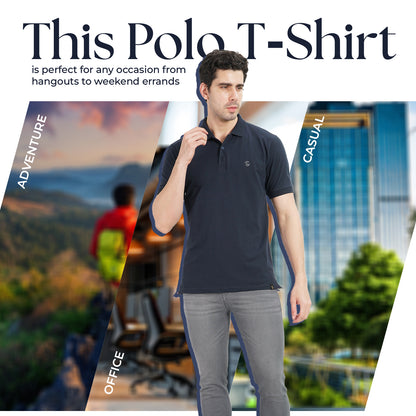 Royal Look Cotton Lycra Premium Polo T-Shirt for Men (Red)