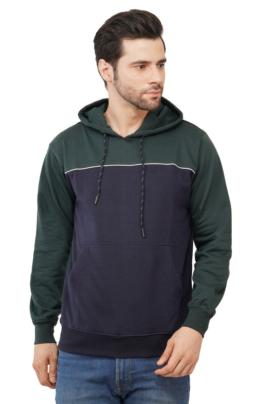 Cotton Fleece Hooded Hoodie for Winter with Stylish Kangaroo Pocket Full Sleeves Sweatshirt