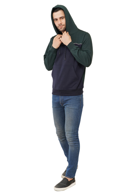 Cotton Fleece Hooded Hoodie for Winter with Stylish Kangaroo Pocket Full Sleeves Sweatshirt