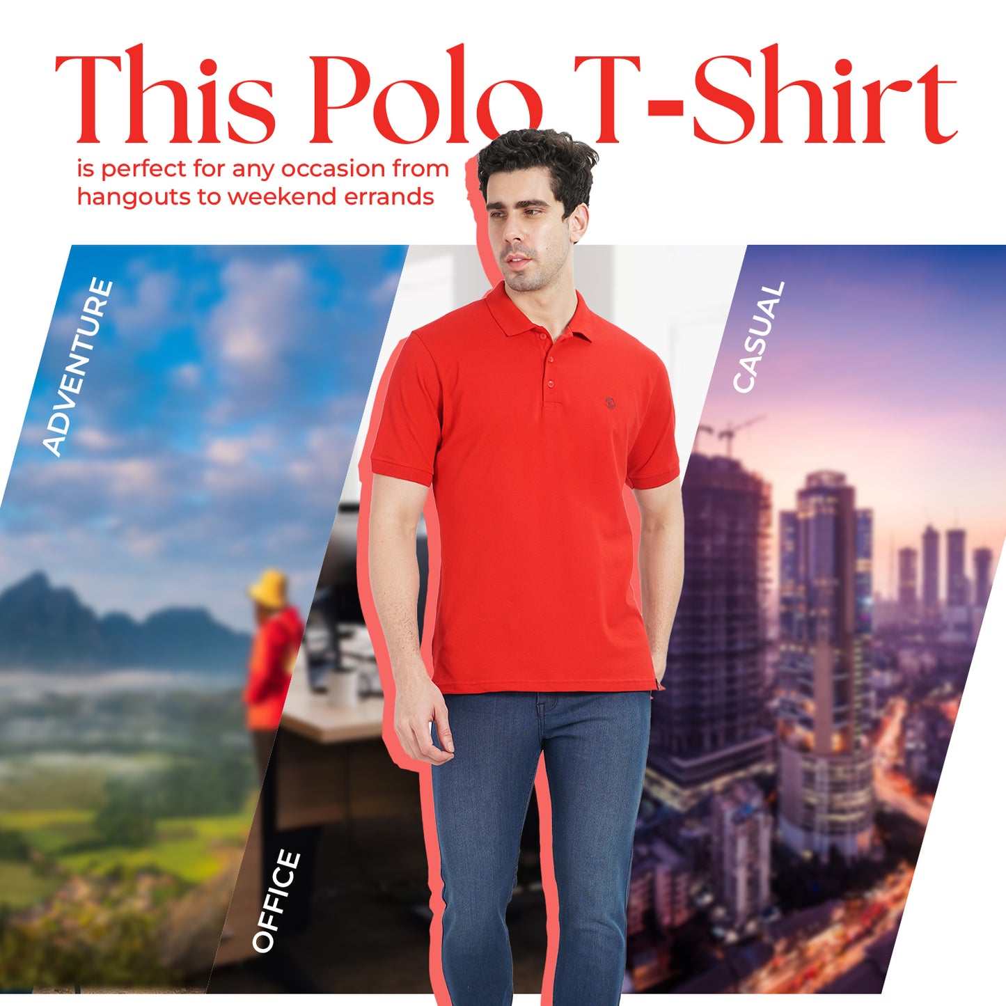 Royal Look Cotton Lycra Premium Polo T-Shirt for Men