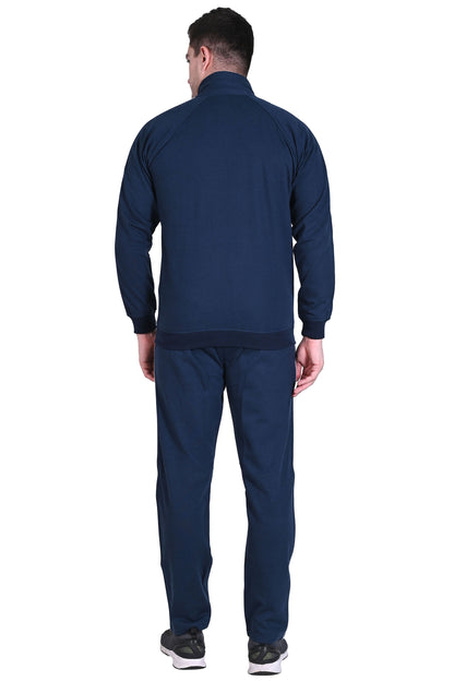 Warm Cotton Fleece Track Suit For Men For Winter Wear With Full Zipper