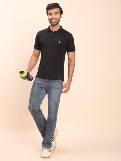 Royal Look Cotton Lycra Premium Polo T-Shirt for Men (Red)